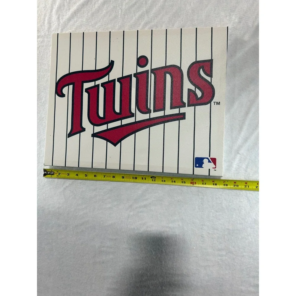 Minnesota‎ Twins MLB Wall Art Canvas Pinstripe Team Logo Room Essentials 14x18